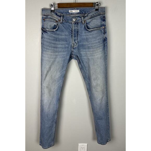 Zara Skinny Denim Jeans High Rise Light Wash Size 32 Women’s - Picture 1 of 7